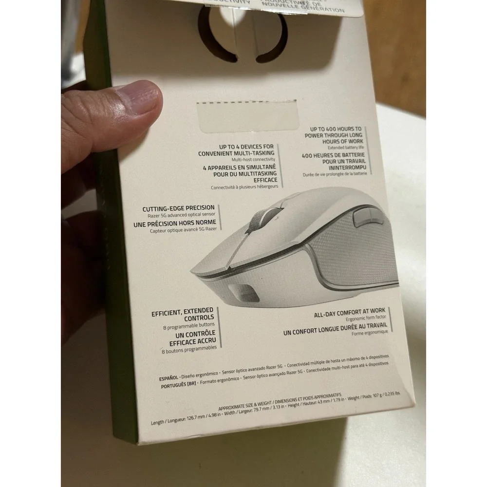 Razer Pro Click Humanscale Wireless Mouse - White (RZ01-02990100-R3U1)